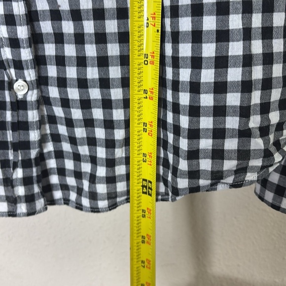 J. Crew The Perfect Shirt Button Down Gingham White Black size XS - Picture 10 of 11